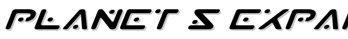 Planet S Expanded Italic font